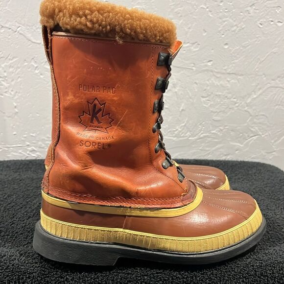 ?? Vintage SOREL KAUFMAN Polar Pac Boots Leather/Rubber/Wool Inserts Sz 6 - EU main image 12